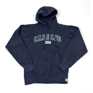 Cuffy's Cape Cod MA Hoodie Sweatshirt Navy - Men's Size Small